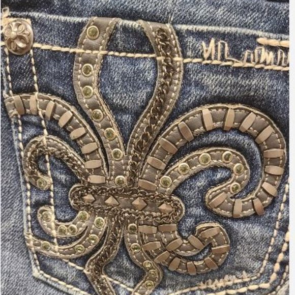 BRAND NWT Miss Me Embellished Cropped Jeans Size 25 - Picture 8 of 8